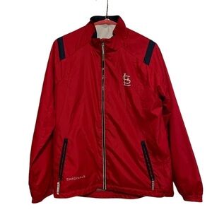 St. Louis Cardinals Red Full Zip Lightweight Jacket Size Medium